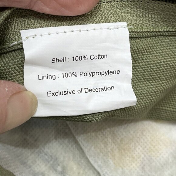 The Home Throw Pillow Covers Floral Birds 18x18 Embroidered Textured Cotton - Picture 12 of 12